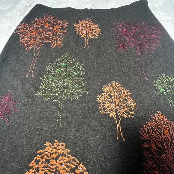NWT Grace Elements Skirt with Tree Embellishments Sz 12 - Picture 4 of 5